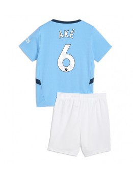 Detské Futbalové oblečenie Manchester City Nathan Ake #6 2024-25 Krátky Rukáv - Domáci (+ trenírky)